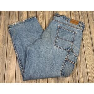 CE Schmidt Workwear Mens Jeans Heavyweight Carpenter Denim 46x30 Medium Wash